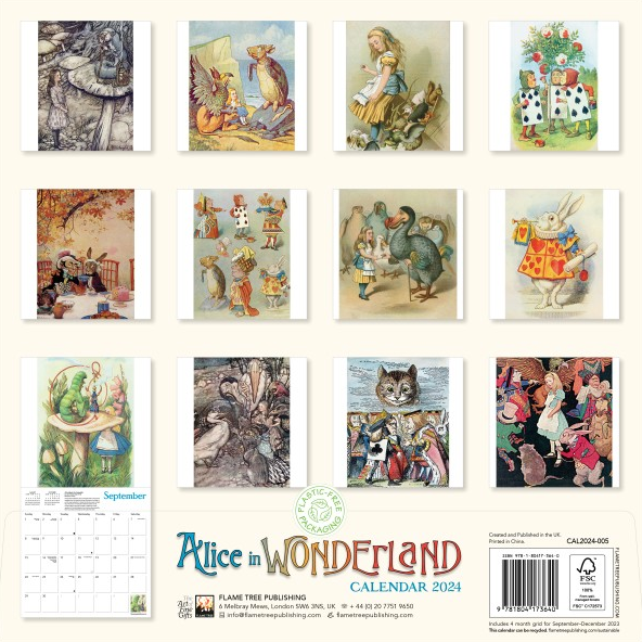 Alice in Wonderland 2024 Wall Calendar