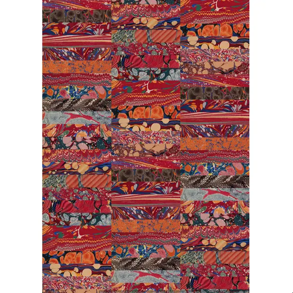 Marbled Papers Wrapping Paper - 5 Rolled Sheets