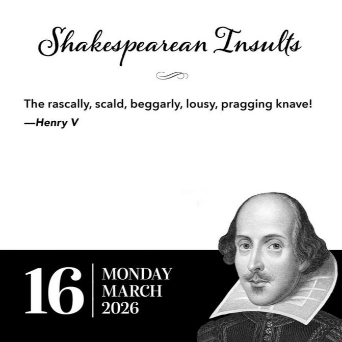 Shakespearean Insults 2026 Page-a-Day Calendar