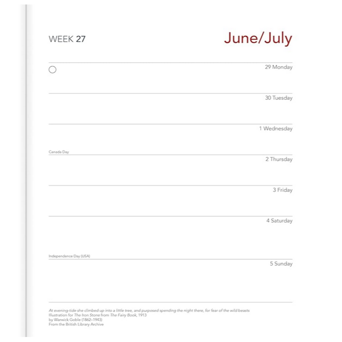 British Library Children's Illustration 2026 Diary