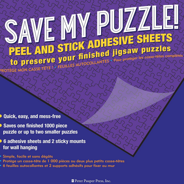Save My Puzzle Peel and Stick Adhesive Sheets