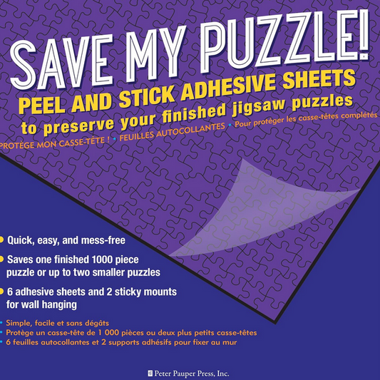Save My Puzzle Peel and Stick Adhesive Sheets