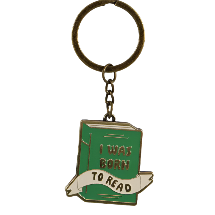 I was Born to Read Keyring