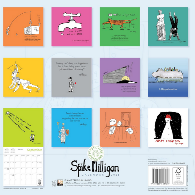 Spike Milligan 2026 Wall Calendar
