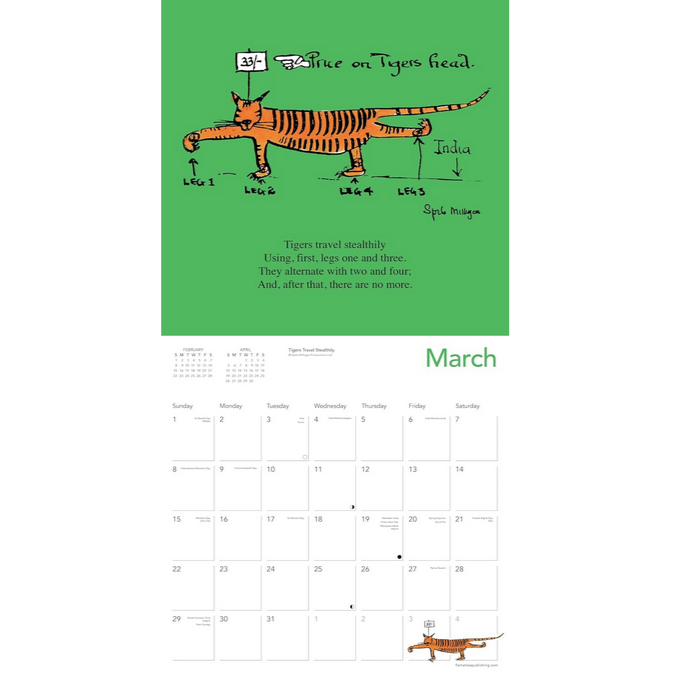 Spike Milligan 2026 Wall Calendar