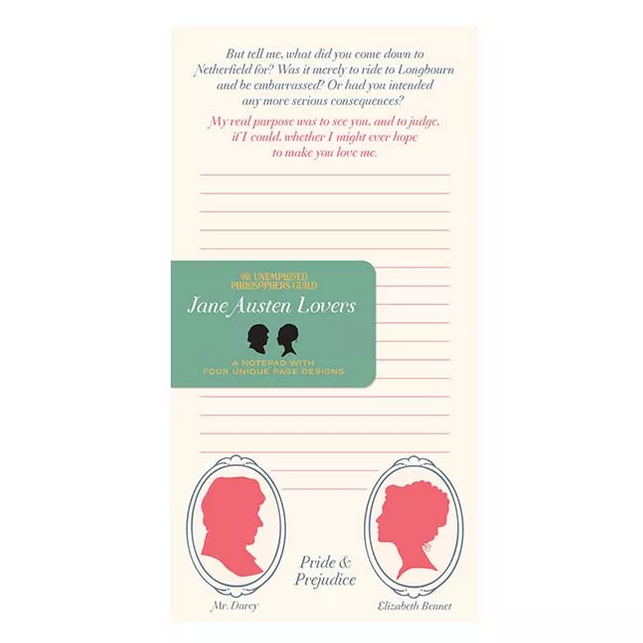 Jane Austen Lovers Notepad