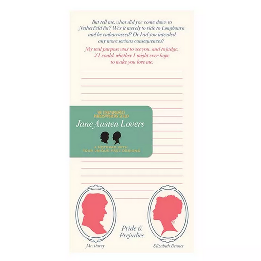 Jane Austen Lovers Notepad