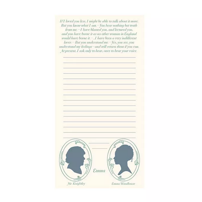 Jane Austen Lovers Notepad