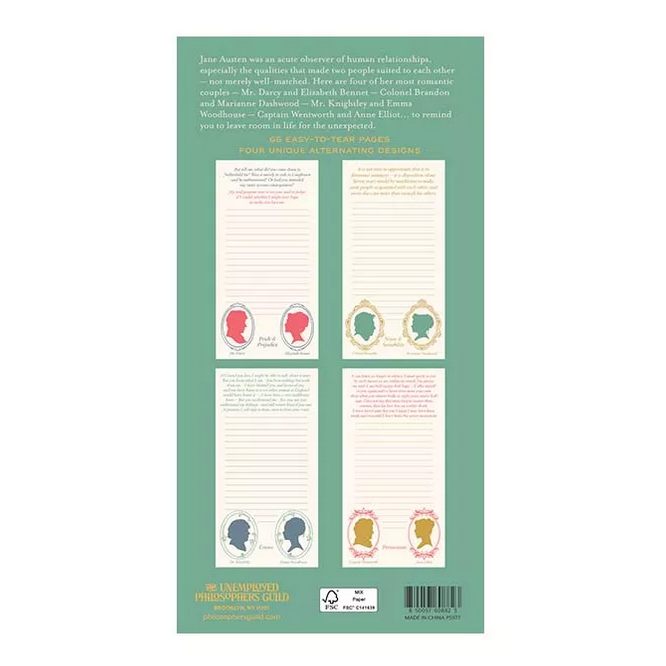 Jane Austen Lovers Notepad