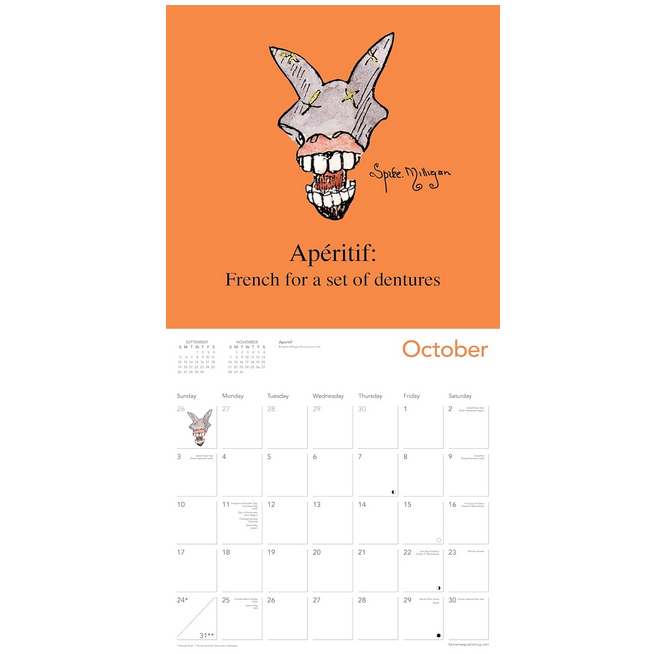 Spike Milligan 2027 Wall Calendar