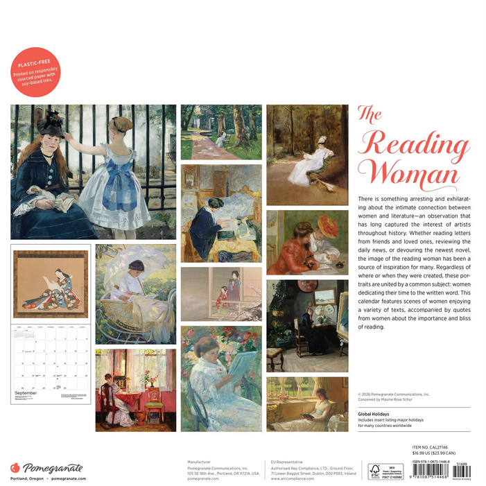 The Reading Woman 2027 Wall Calendar