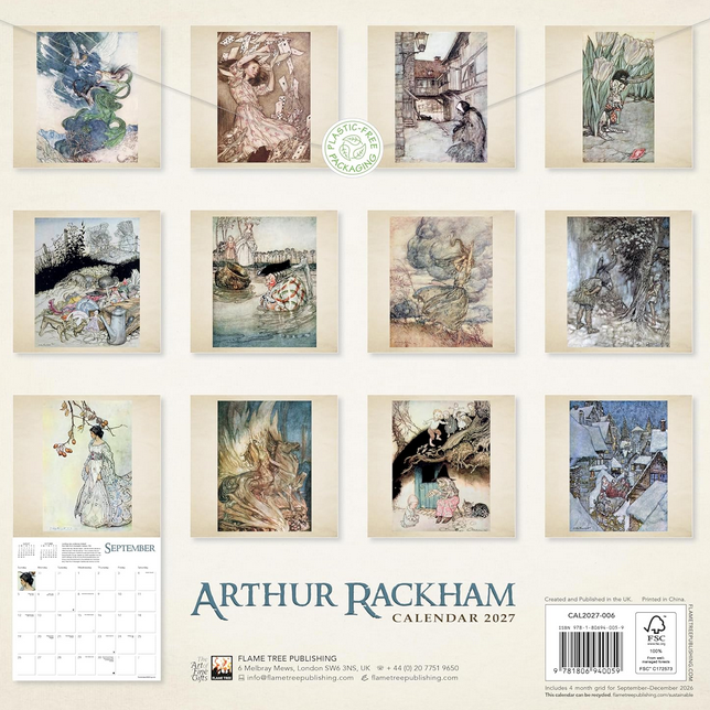 Arthur Rackham 2027 Wall Calendar