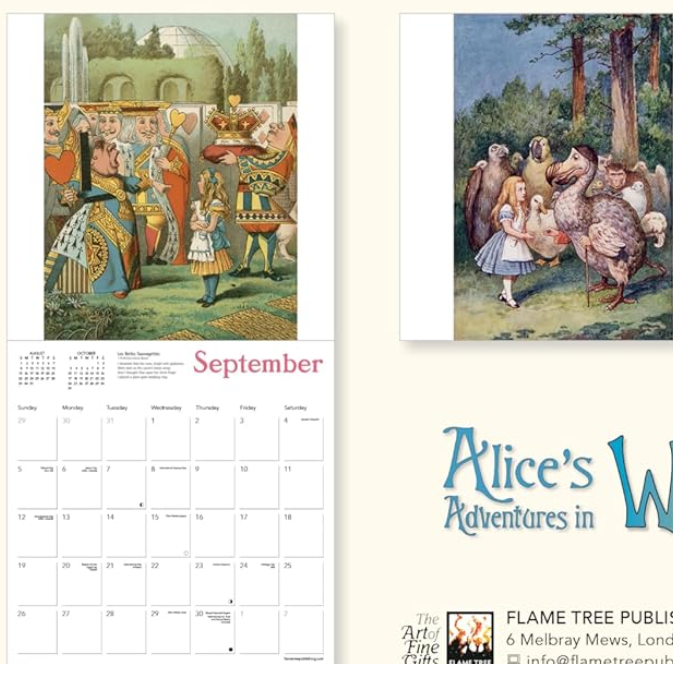 Alice in Wonderland 2027 Wall Calendar
