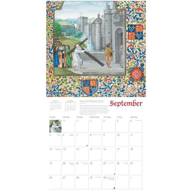 British Library Medieval Manuscripts Wall Calendar 2027