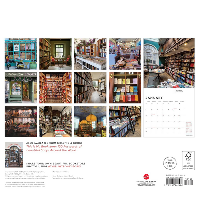 This Is My Bookstore 2027 Wall Calendar