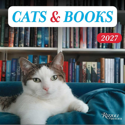 Cats and Books 2027 Wall Calendar