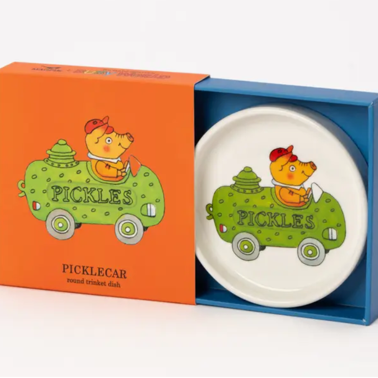Richard Scarry Pickle Car Round Trinket Dish