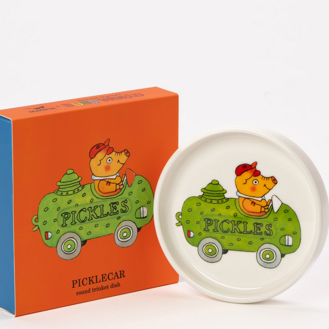 Richard Scarry Pickle Car Round Trinket Dish