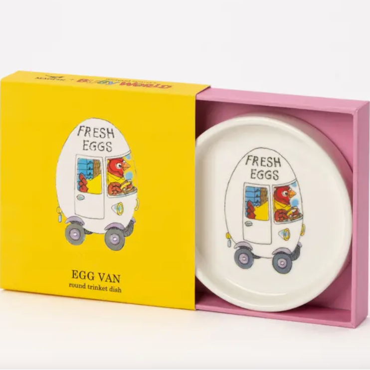 Richard Scarry Egg Van Round Trinket Dish
