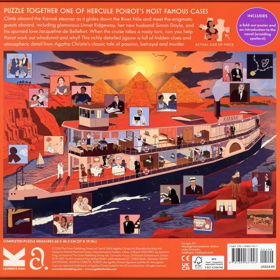 Agatha Christie - Death on the Nile 1000-Piece Jigsaw Puzzle
