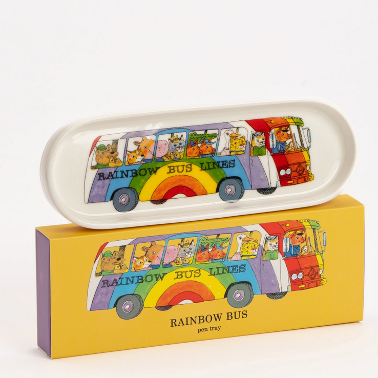 Richard Scarry Rainbow Bus Pen Tray