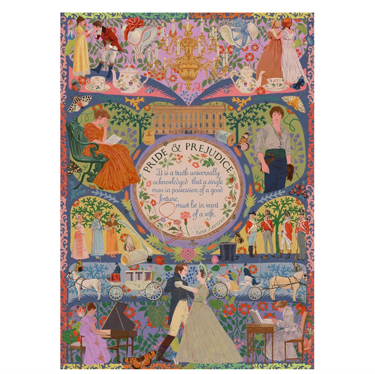 Pride and Prejudice Opening Lines 500-Piece Jigsaw Puzzle