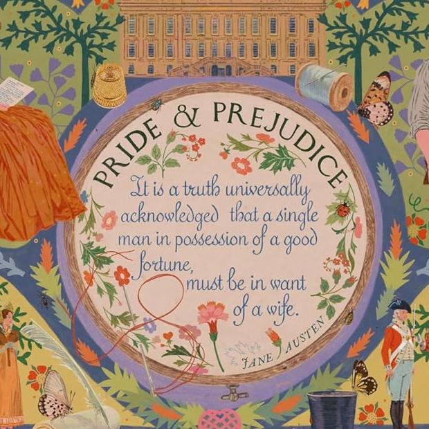 Pride and Prejudice Opening Lines 500-Piece Jigsaw Puzzle