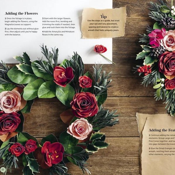Christmas Wreath in a Book