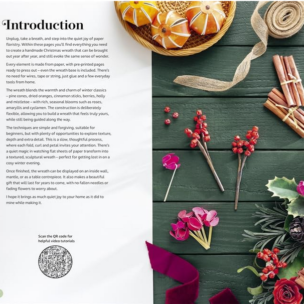 Christmas Wreath in a Book