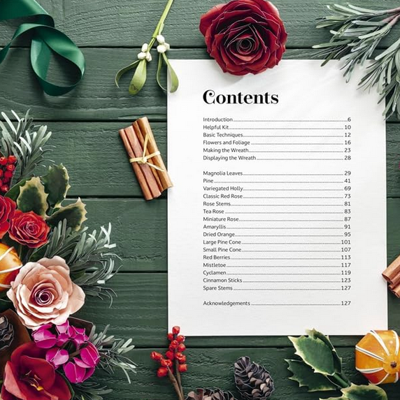 Christmas Wreath in a Book