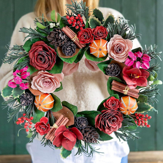 Christmas Wreath in a Book