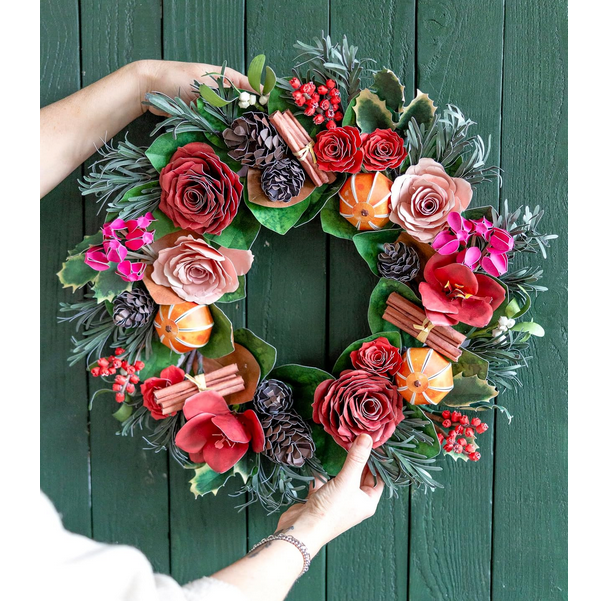 Christmas Wreath in a Book