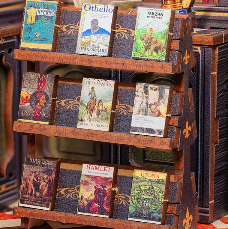 Owl Bookstore Miniature Book Nook Kit