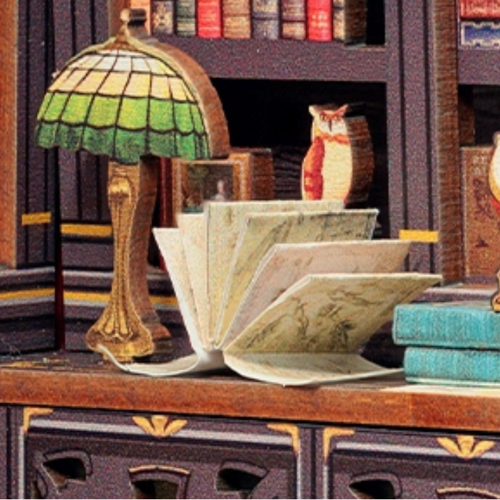 Owl Bookstore Miniature Book Nook Kit