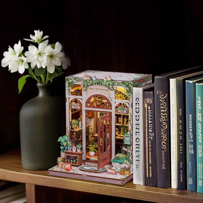 Green Life Bookshop Miniature Book Nook Kit