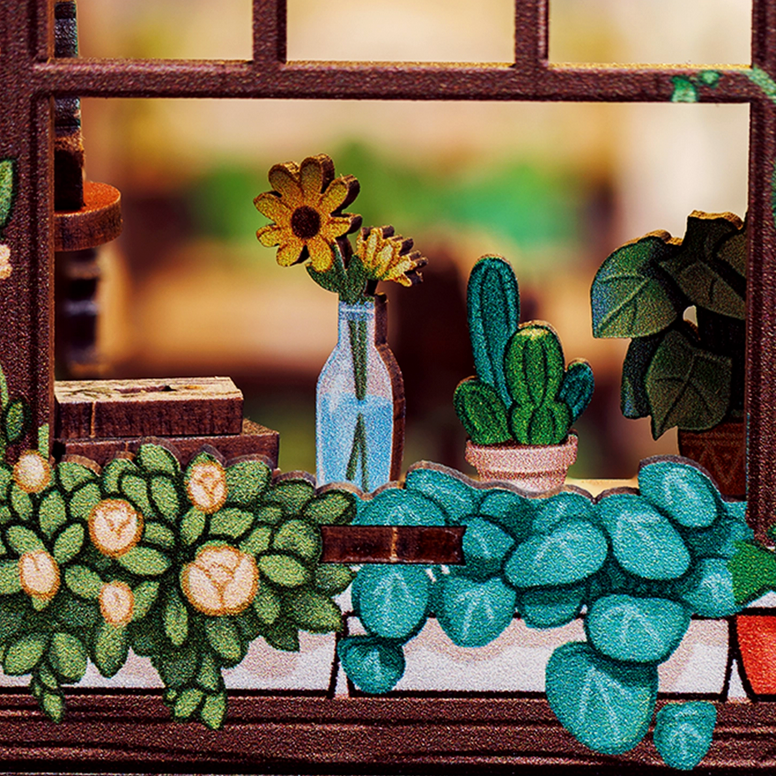 Green Life Bookshop Miniature Book Nook Kit