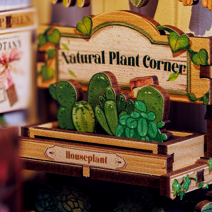 Green Life Bookshop Miniature Book Nook Kit