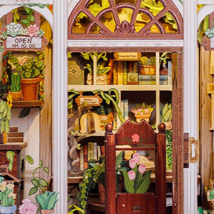 Green Life Bookshop Miniature Book Nook Kit
