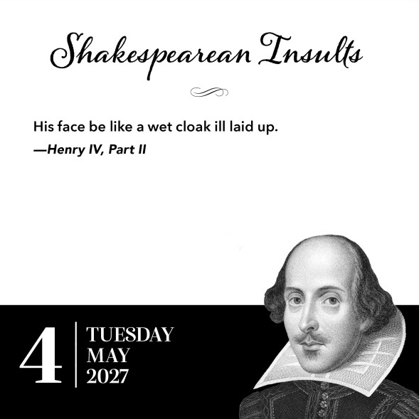 Shakespearean Insults 2027 Page-a-Day Calendar