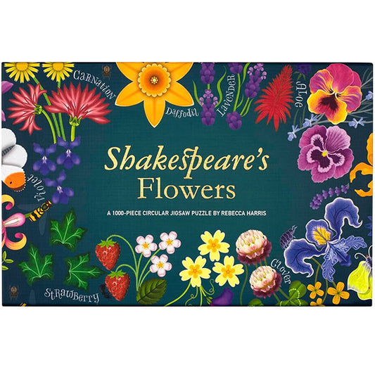 Shakespeare's Flowers 1000-Piece Circular Jigsaw Puzzle