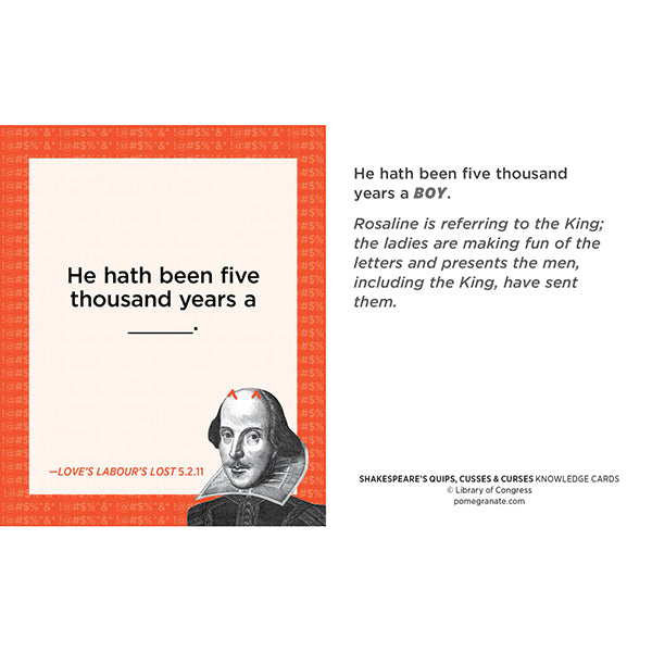 Shakespeare's Quips, Cusses & Curses Quiz Game