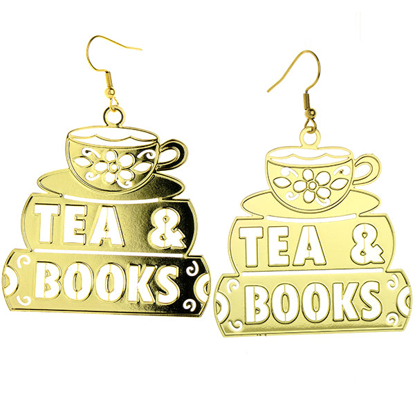 Tea and Books Earrings