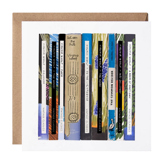 Virginia Woolf Bookshelf Card