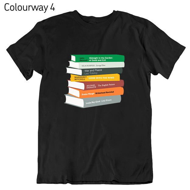 Personalised Bookshelf T-shirt - Grey/Black