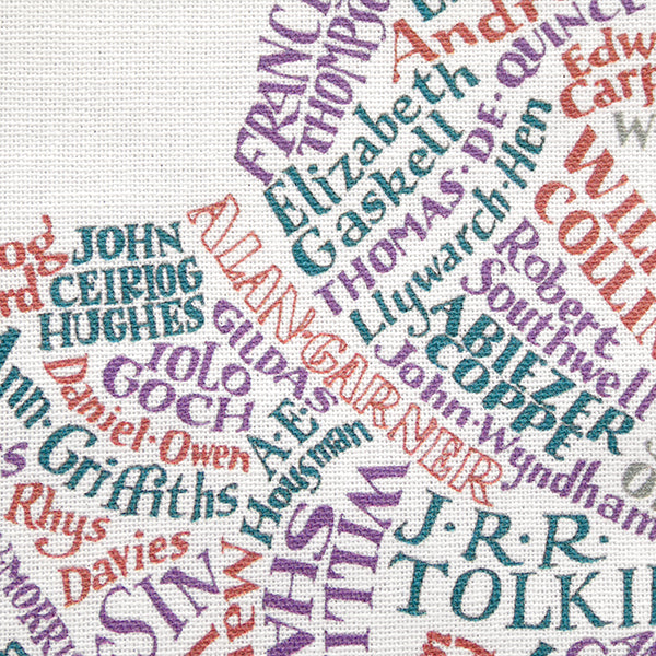 Literary Map of Britain Tea Towel