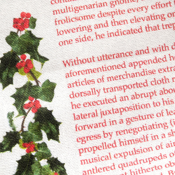 'Twas the Nocturnal Segment of the Diurnal Period Preceding the Annual Yuletide Celebration Tea Towel