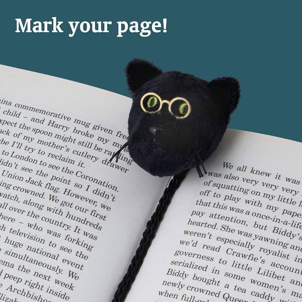 Book-Tails Bookmark - Black Cat