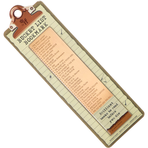 Bucket List Bookmark The Literary Gift Company
