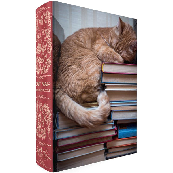 Cat Nap Book Box 1000-piece Jigsaw Puzzle
