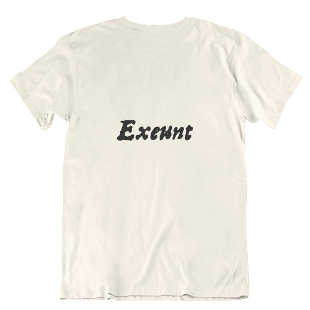 Enter ... Exeunt First Folio T-shirt - Parchment - Choice of Shapes/Styles